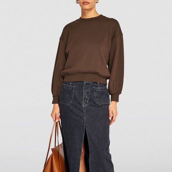 Frame balloon sleeve sweatshirt S New - Picture 14 of 16